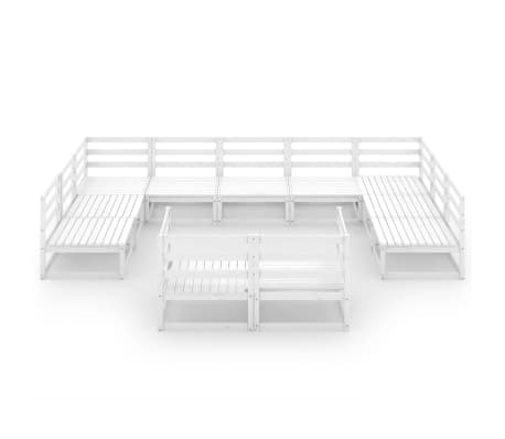 vidaXL Sodo poilsio baldų komplektas, 11 dalių, pu&scaron;ies masyvas