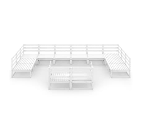 vidaXL Sodo poilsio baldų komplektas, 12 dalių, pu&scaron;ies masyvas