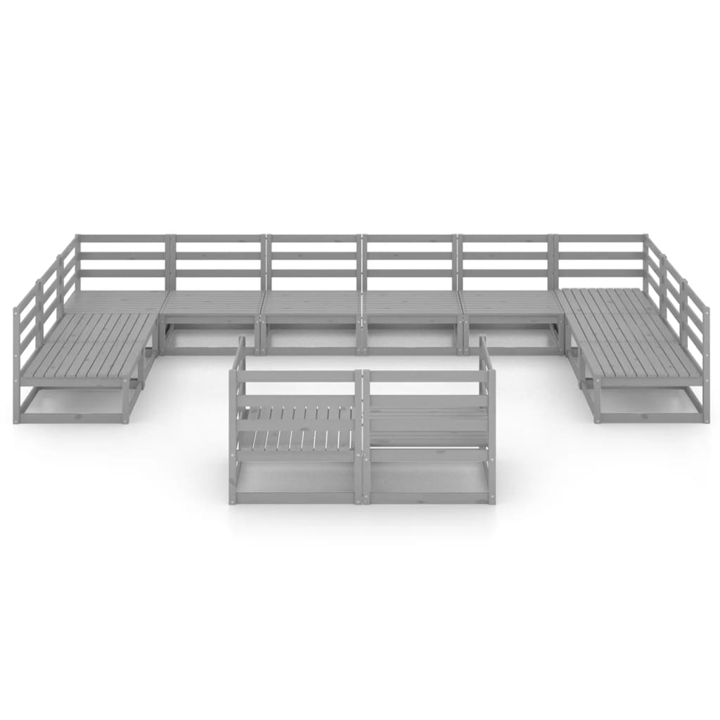 vidaXL 12-delige Loungeset massief grenenhout afbeelding