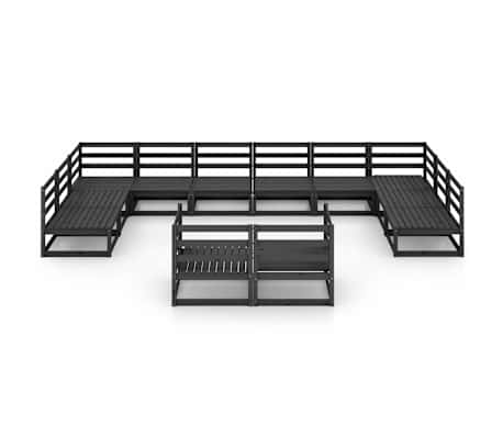 vidaXL 12-tlg. Garten-Lounge-Set Massivholz Kiefer