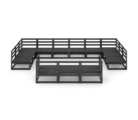 vidaXL 13-tlg. Garten-Lounge-Set Massivholz Kiefer