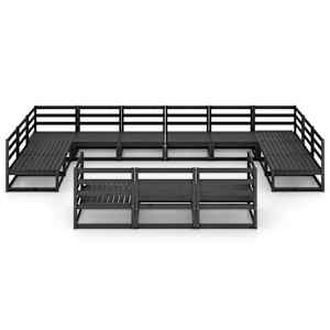vidaXL 13-tlg. Garten-Lounge-Set Massivholz Kiefer