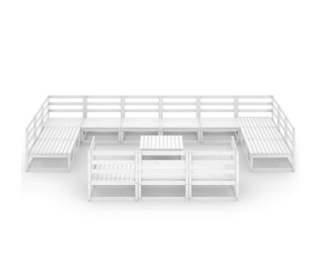 vidaXL Sodo poilsio baldų komplektas, 14 dalių, pu&scaron;ies masyvas