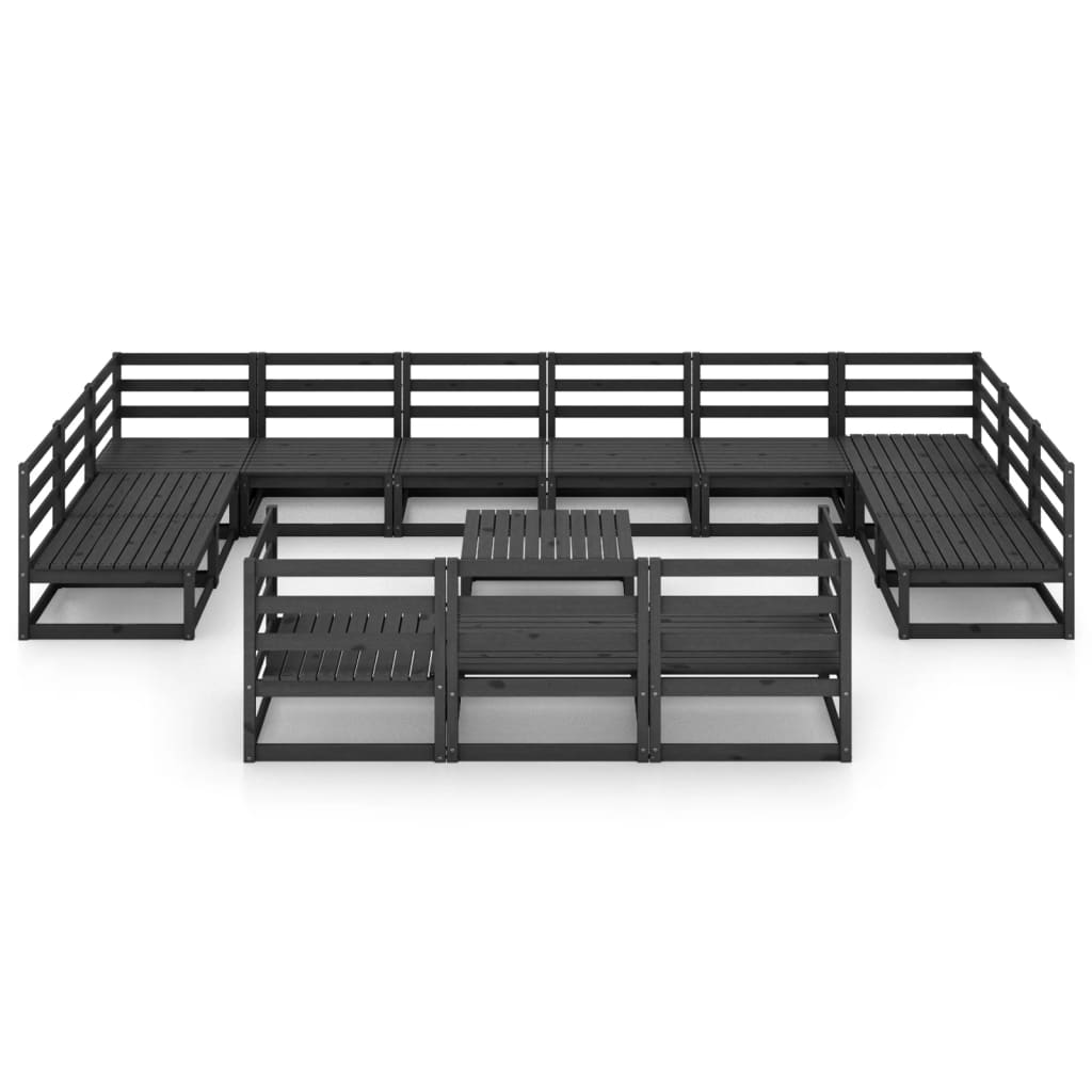 vidaXL 14-delige Loungeset massief grenenhout afbeelding