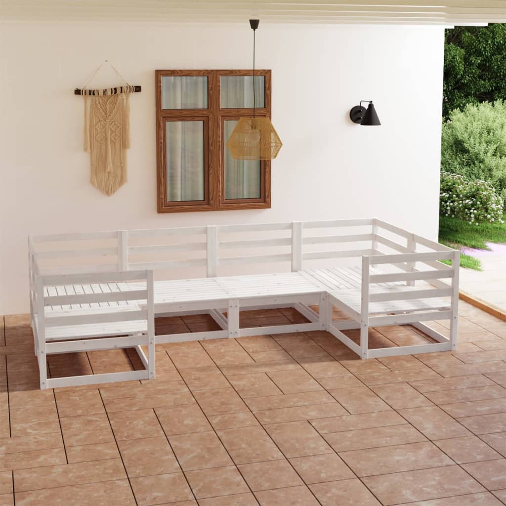 vidaXL 6-tlg. Garten-Lounge-Set Massivholz Kiefer