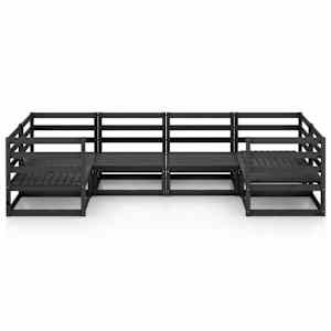 vidaXL Sodo poilsio baldų komplektas, 6 dalių, pu&scaron;ies medienos masyvas