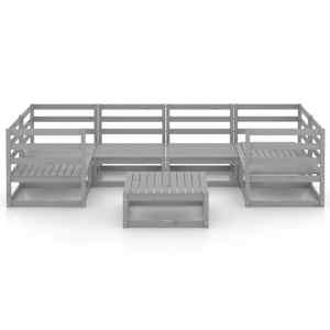 vidaXL Sodo poilsio baldų komplektas, 7 dalių, pu&scaron;ies medienos masyvas