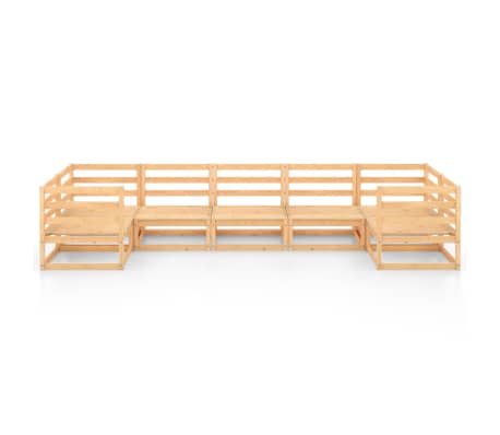 vidaXL Salon de jardin 7 pcs Bois de pin massif