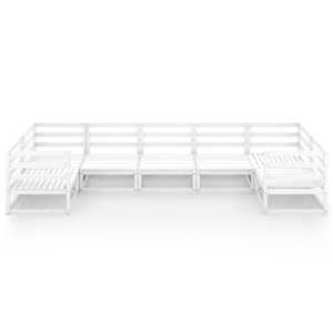 vidaXL Sodo poilsio baldų komplektas, 7 dalių, pu&scaron;ies medienos masyvas