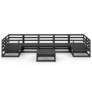 vidaXL Sodo poilsio baldų komplektas, 8 dalių, pu&scaron;ies medienos masyvas