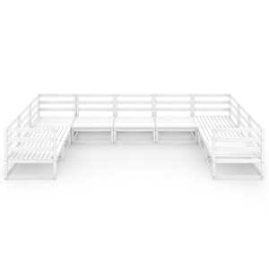 vidaXL Sodo poilsio baldų komplektas, 9 dalių, pu&scaron;ies medienos masyvas