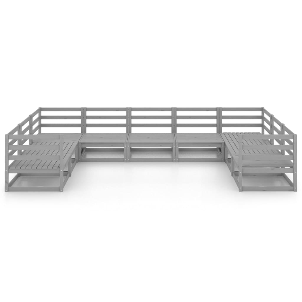 

vidaXL 9-delige Loungeset massief grenenhout