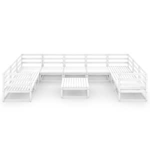 vidaXL Sodo poilsio baldų komplektas, 10 dalių, pu&scaron;ies masyvas