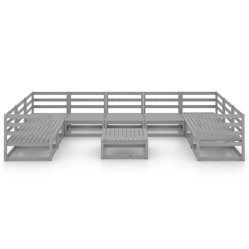 

vidaXL 10-delige Loungeset massief grenenhout