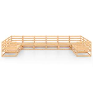 vidaXL Set mobilier de grădină, 10 piese, lemn masiv de pin