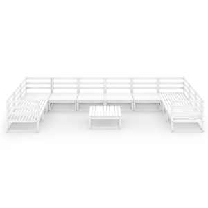 vidaXL Sodo poilsio baldų komplektas, 11 dalių, pu&scaron;ies masyvas