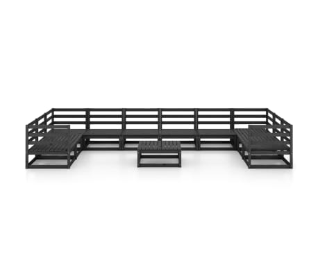 vidaXL Salon de jardin 11 pcs bois de pin massif