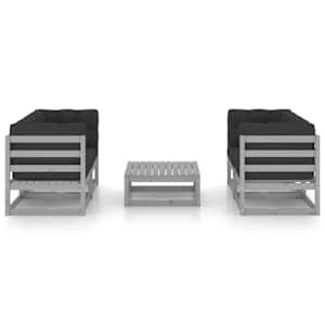 vidaXL Sodo komplektas su pagalvėlėmis, 5 dalių, pu&scaron;ies masyvas