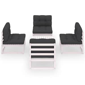 vidaXL Sodo komplektas su pagalvėlėmis, 5 dalių, pu&scaron;ies masyvas