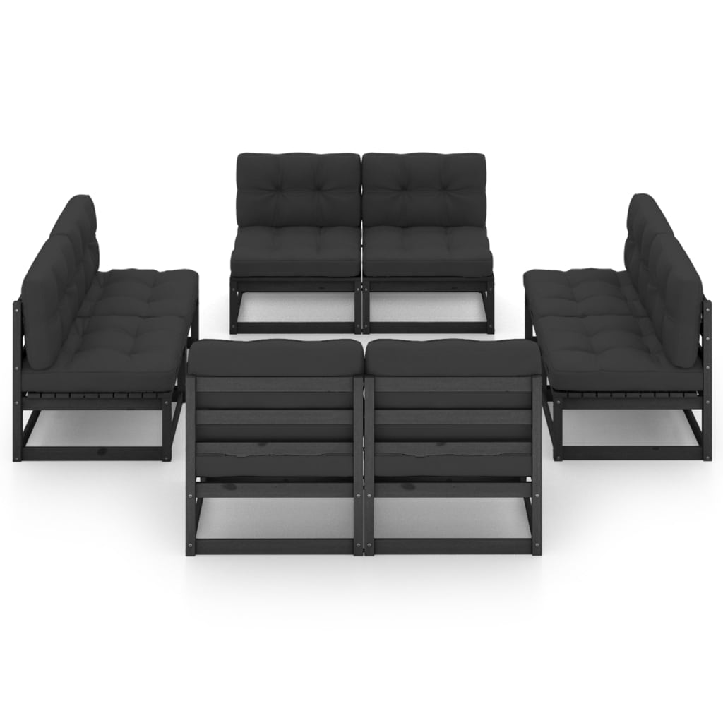 

vidaXL 8-delige Loungeset met kussens massief grenenhout