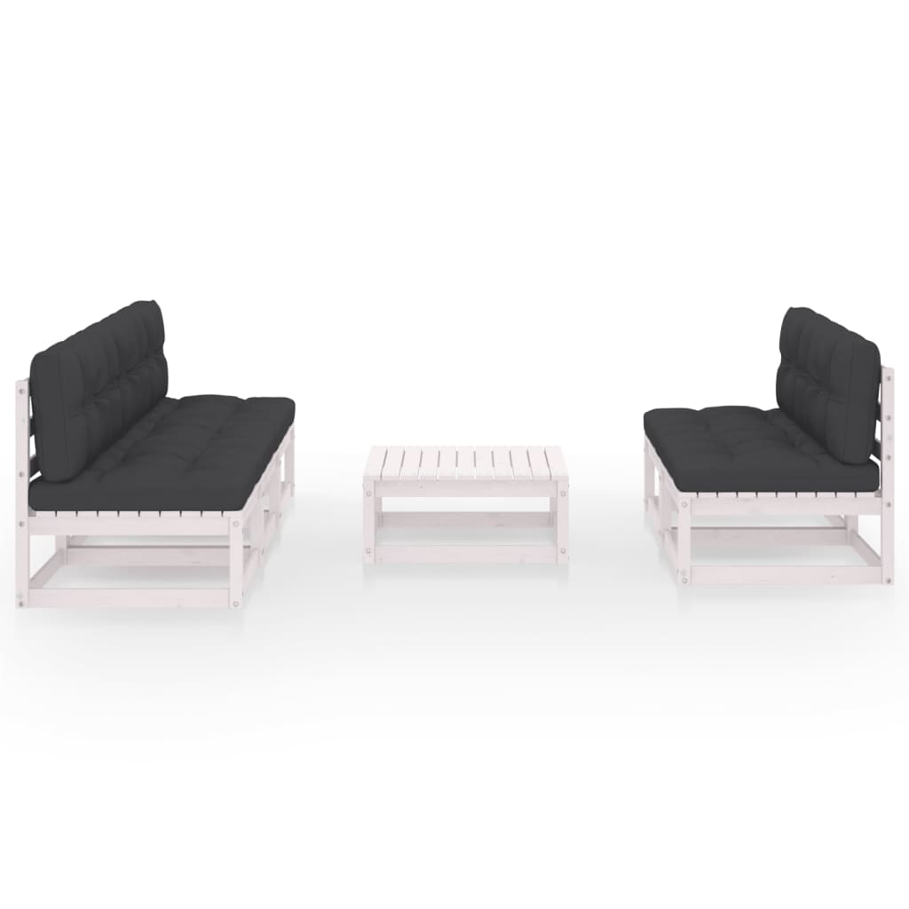 

vidaXL 6-delige Loungeset met kussens massief grenenhout
