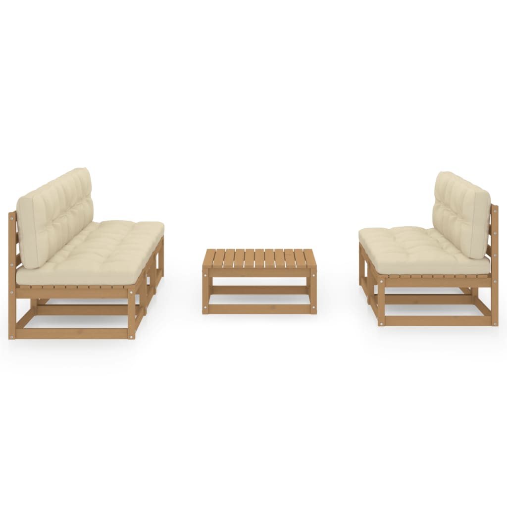 

vidaXL 6-delige Loungeset met kussens massief grenenhout