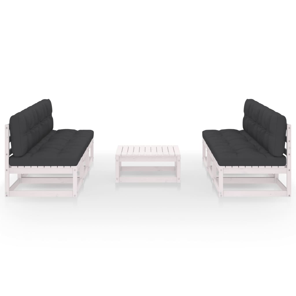 

vidaXL 7-delige Loungeset met kussens massief grenenhout