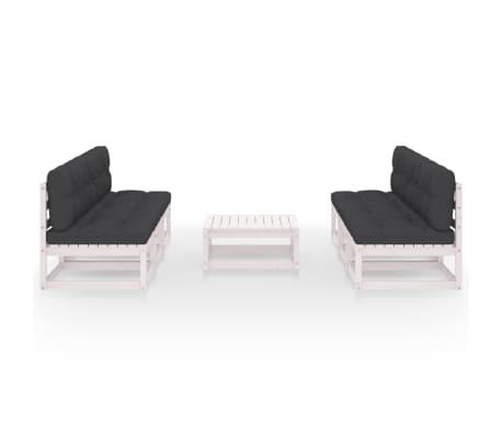 vidaXL Sodo komplektas su pagalvėlėmis, 7 dalių, pu&scaron;ies masyvas