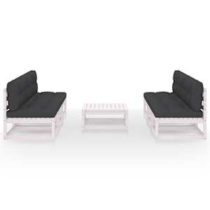 vidaXL Sodo komplektas su pagalvėlėmis, 7 dalių, pu&scaron;ies masyvas