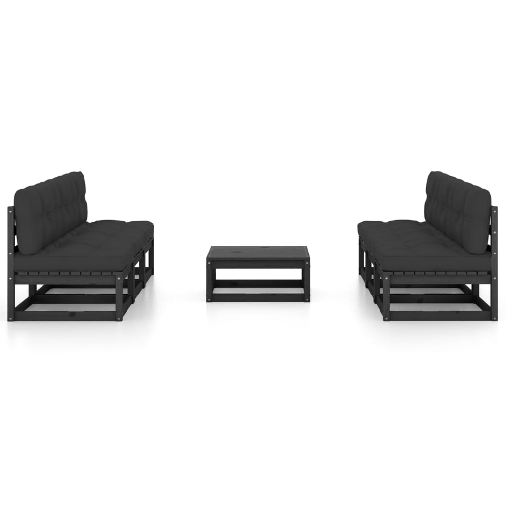vidaXL 7-delige Loungeset met kussens massief grenenhout afbeelding
