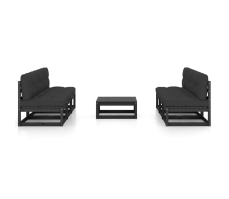 vidaXL 7dílná zahradní sedací souprava s poduškami masivní borovice