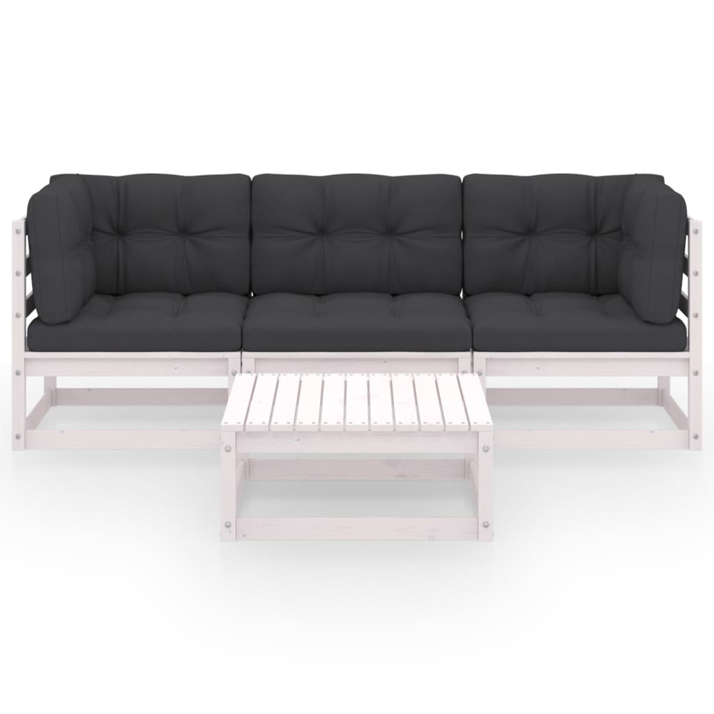 Thumbnail - vidaXL 4-tlg. Garten-Lounge-Set mit Kissen Kiefer Massivholz