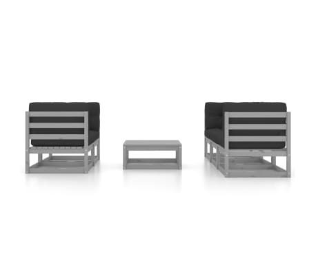 vidaXL 6-tlg. Garten-Lounge-Set mit Kissen Kiefer Massivholz