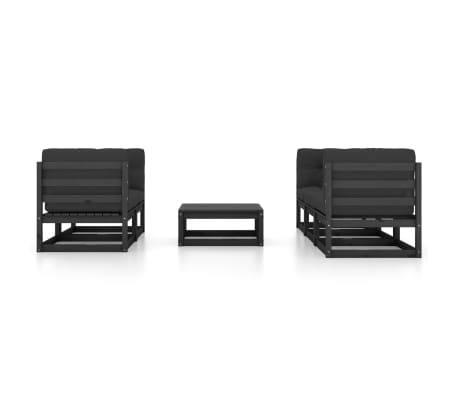 vidaXL 6-tlg. Garten-Lounge-Set mit Kissen Kiefer Massivholz