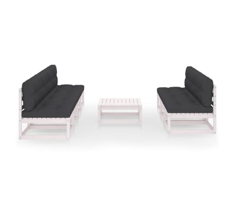 vidaXL Set mobilier de grădină cu perne, 8 piese, lemn masiv de pin