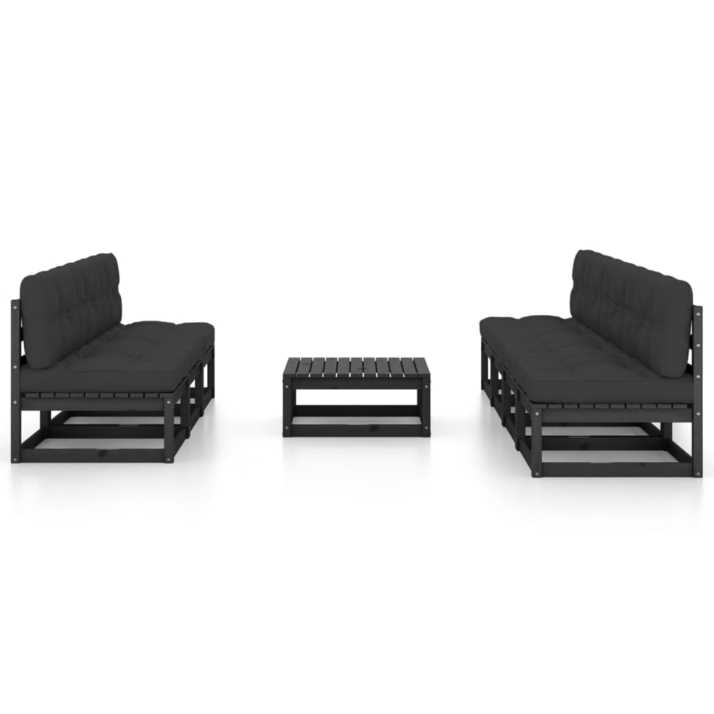 

vidaXL 8-delige Loungeset met kussens massief grenenhout