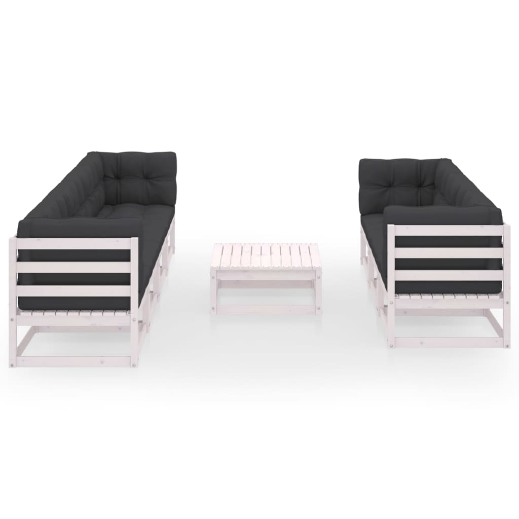 

vidaXL 8-delige Loungeset met kussens massief grenenhout
