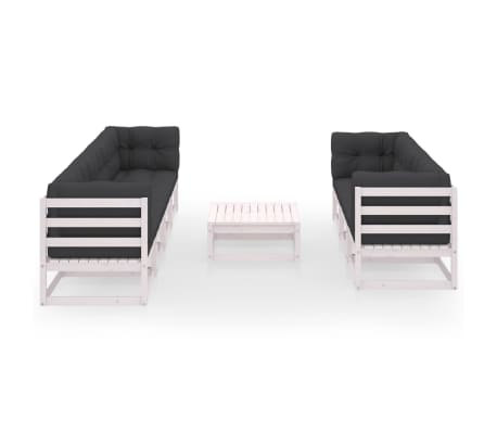 vidaXL 8-tlg. Garten-Lounge-Set mit Kissen Kiefer Massivholz