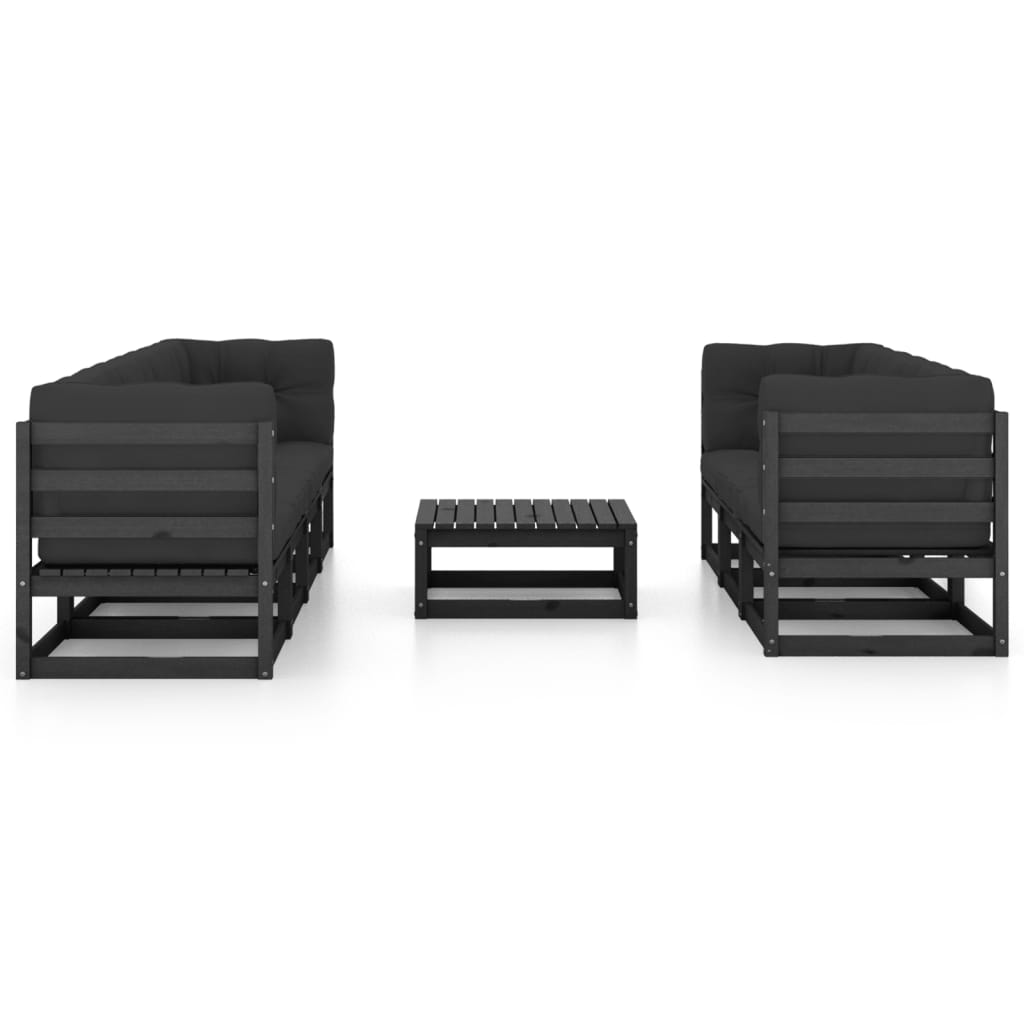 vidaXL 8-delige Loungeset met kussens massief grenenhout afbeelding