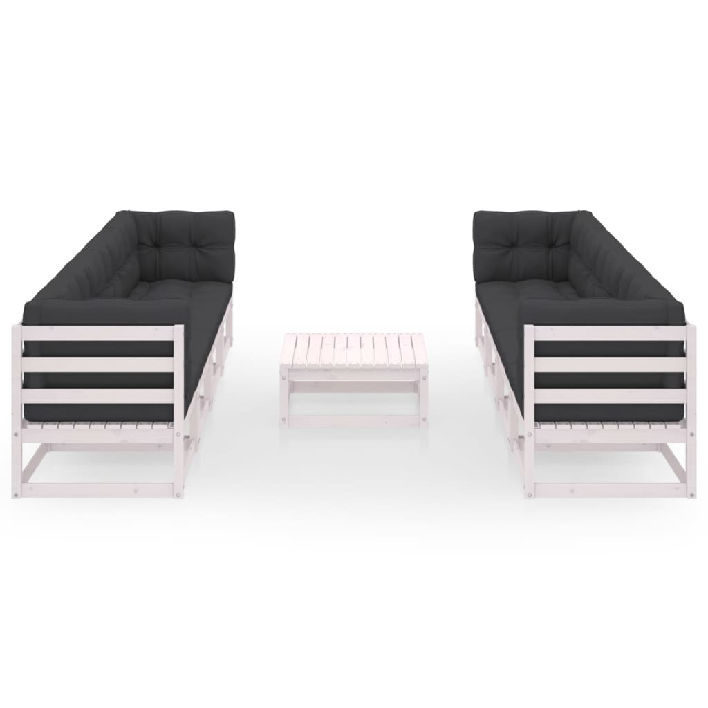 

vidaXL 9-delige Loungeset met kussens massief grenenhout