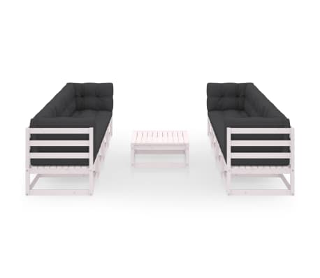 vidaXL Sodo komplektas su pagalvėlėmis, 9 dalių, pu&scaron;ies masyvas