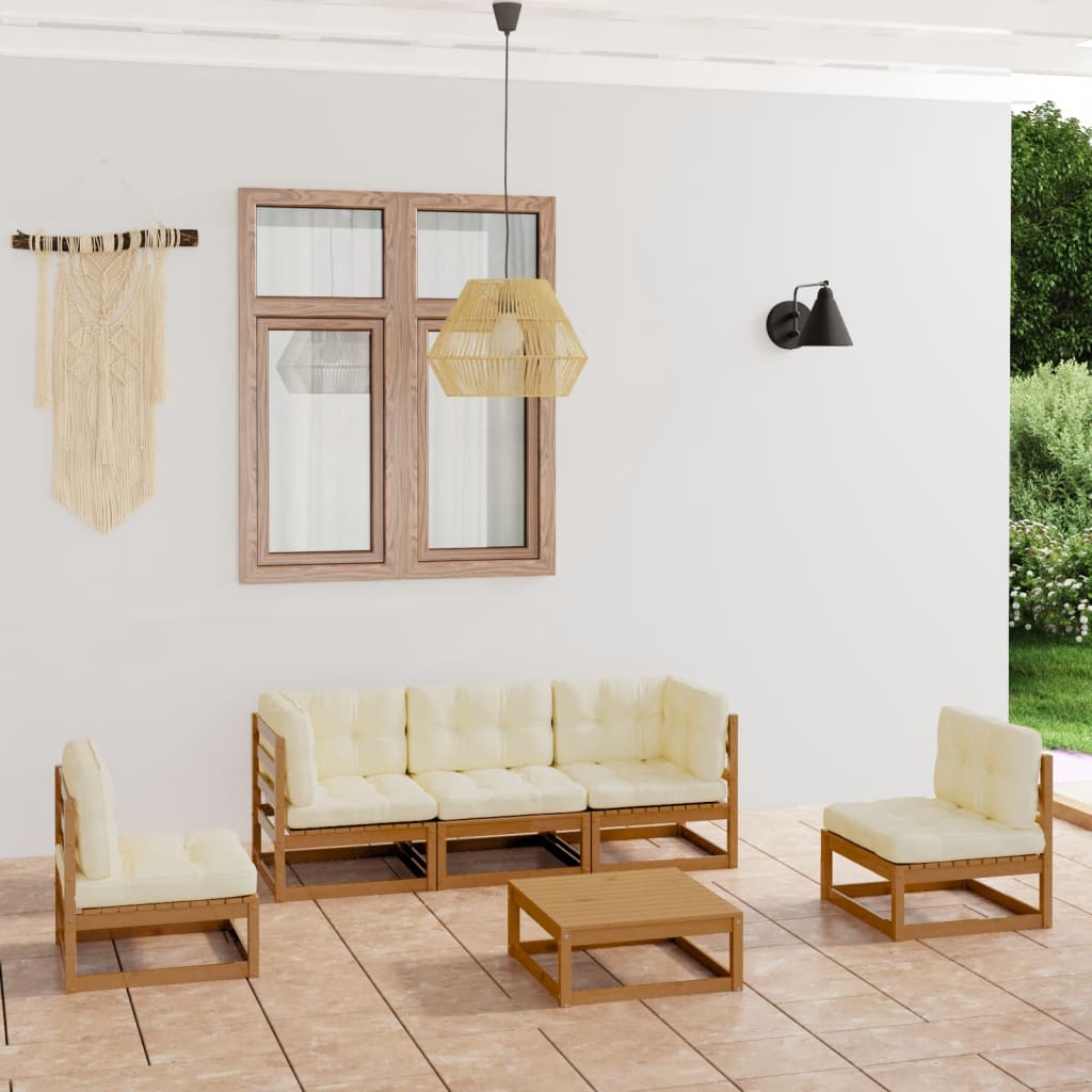 vidaXL 6-tlg. Garten-Lounge-Set mit Kissen Kiefer Massivholz