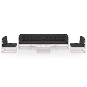 vidaXL Sodo komplektas su pagalvėlėmis, 7 dalių, pu&scaron;ies masyvas