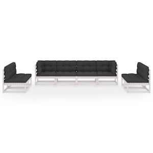 vidaXL 8-cz. zestaw wypoczynkowy do ogrodu, z poduszkami, lita sosna