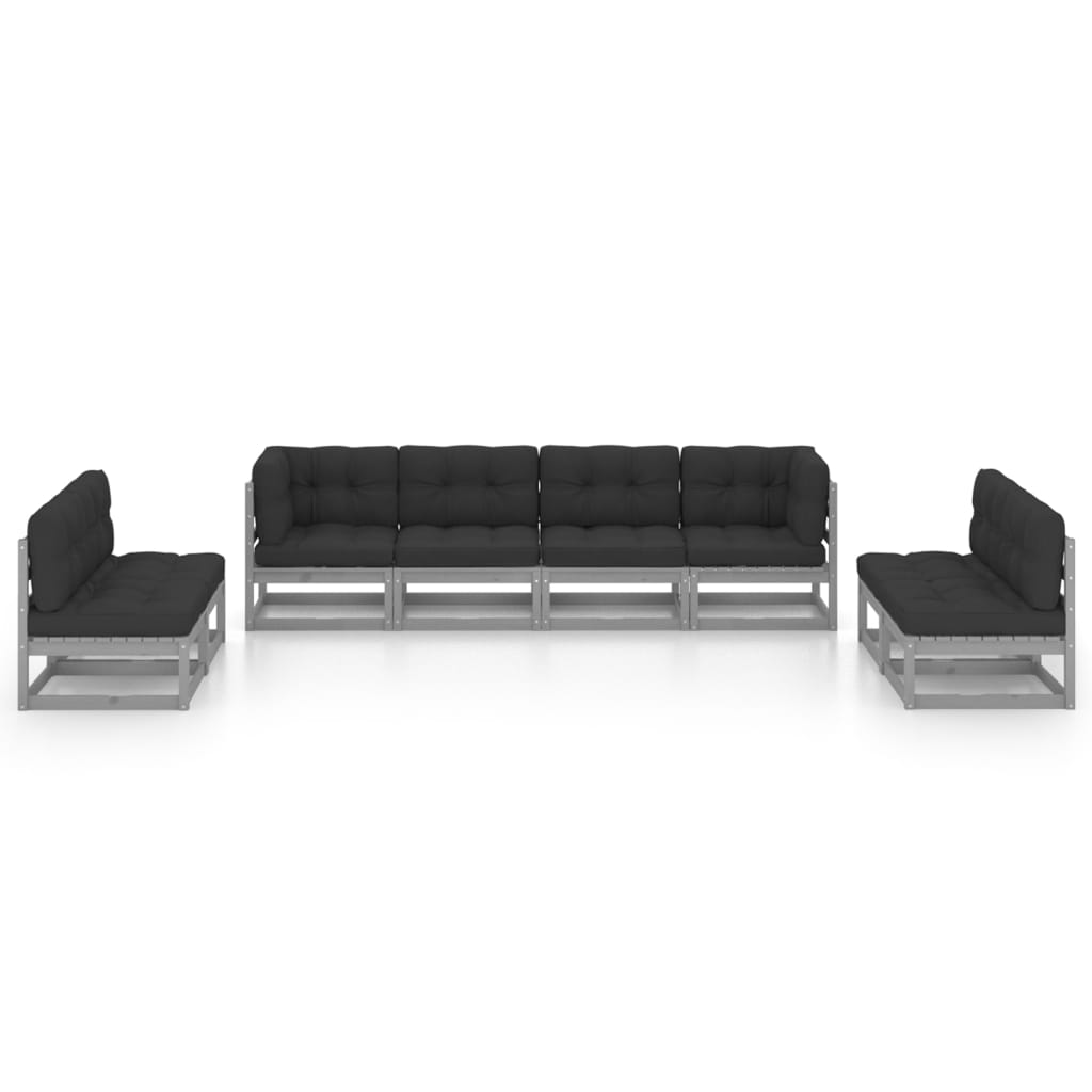 

vidaXL 8-delige Loungeset met kussens massief grenenhout