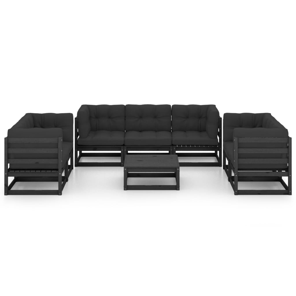 

vidaXL 8-delige Loungeset met kussens massief grenenhout