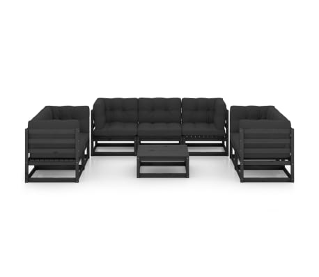 vidaXL 8-tlg. Garten-Lounge-Set mit Kissen Kiefer Massivholz
