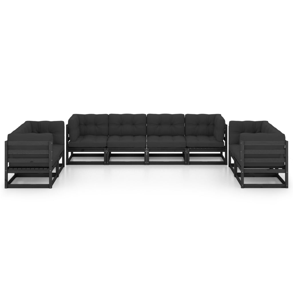 

vidaXL 8-delige Loungeset met kussens massief grenenhout