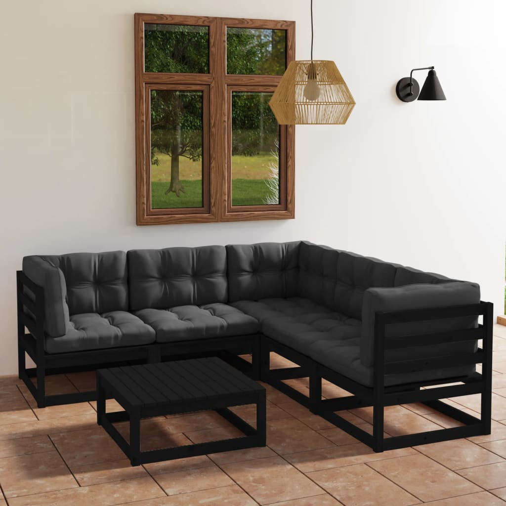 vidaXL 6-tlg. Garten-Lounge-Set mit Kissen Kiefer Massivholz