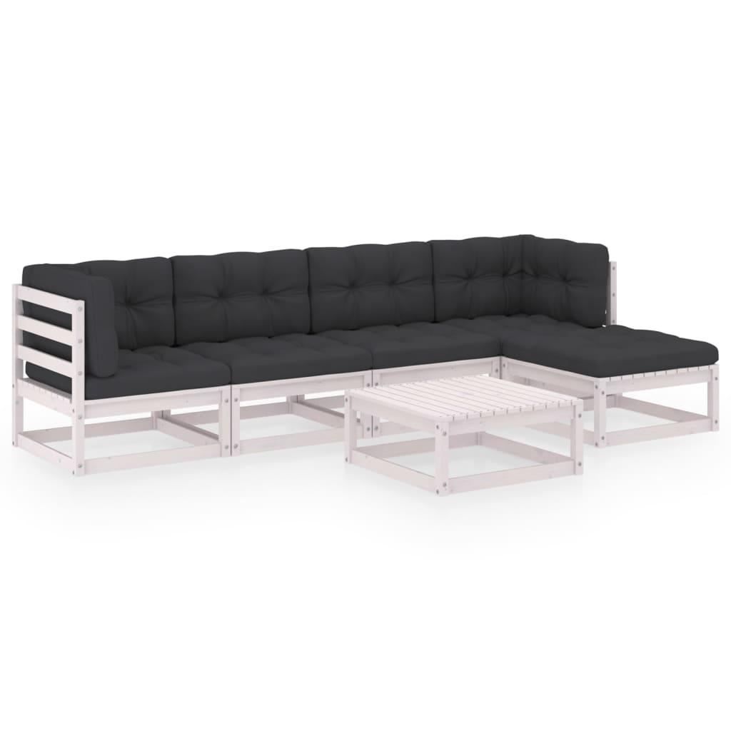 Thumbnail - vidaXL 6-tlg. Garten-Lounge-Set mit Kissen Kiefer Massivholz